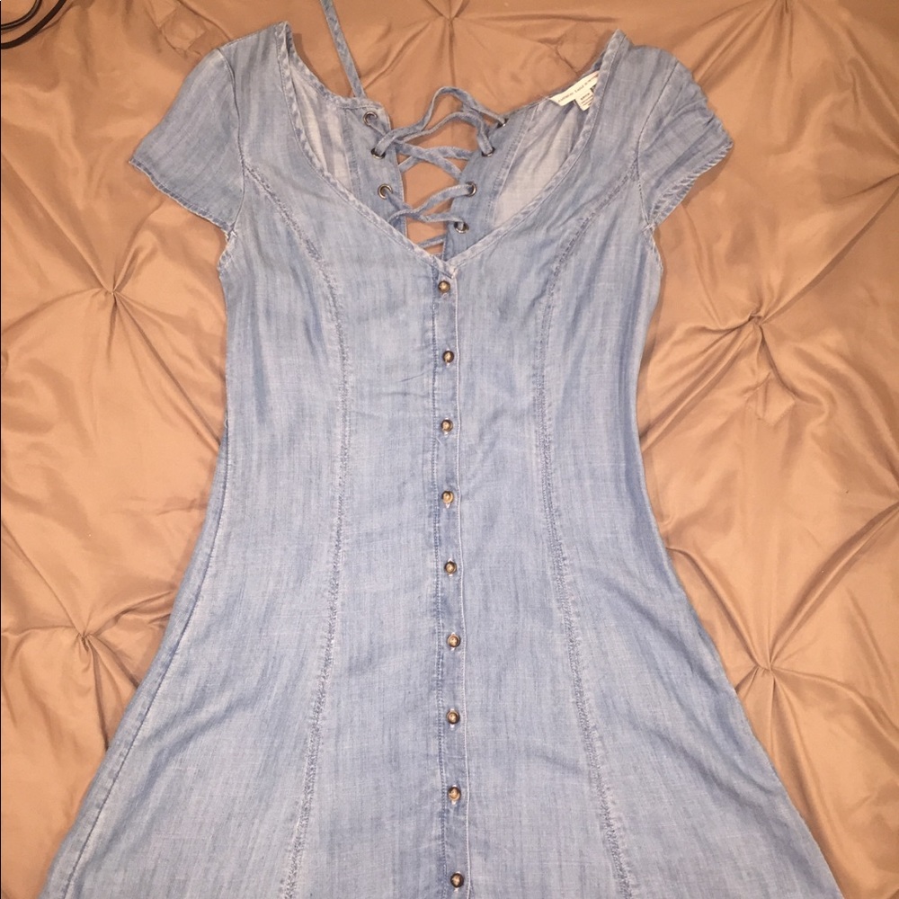 American Eagle Denim Skater Dress